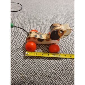 Vintage 1965 Fisher Price Little Snoopy Dog Pull Toy #693- No String